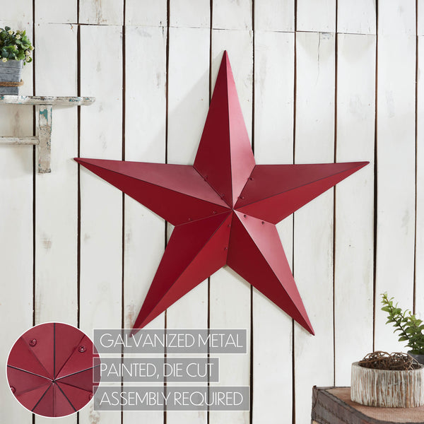 Metal Star Burgundy Distressed 36x36