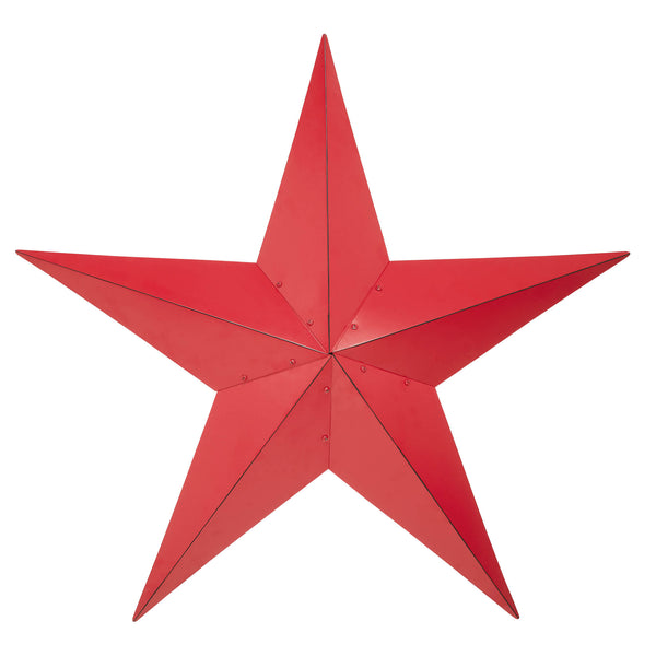 Metal Star Barn Red Distressed 36x36