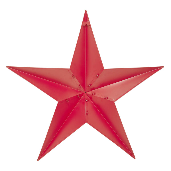 Metal Star Barn Red Distressed 36x36