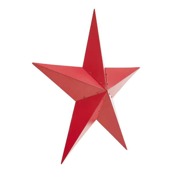 Metal Star Barn Red Distressed 36x36