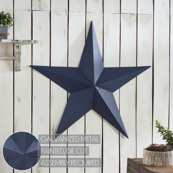 Metal Star Navy Distressed 36x36