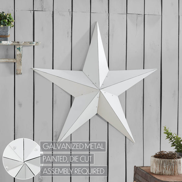 Metal Star White Distressed 36x36