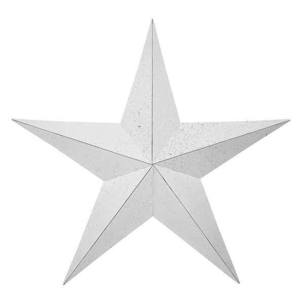 Metal Star Speckled White Distressed 36x36