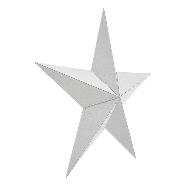 Metal Star Speckled White Distressed 36x36