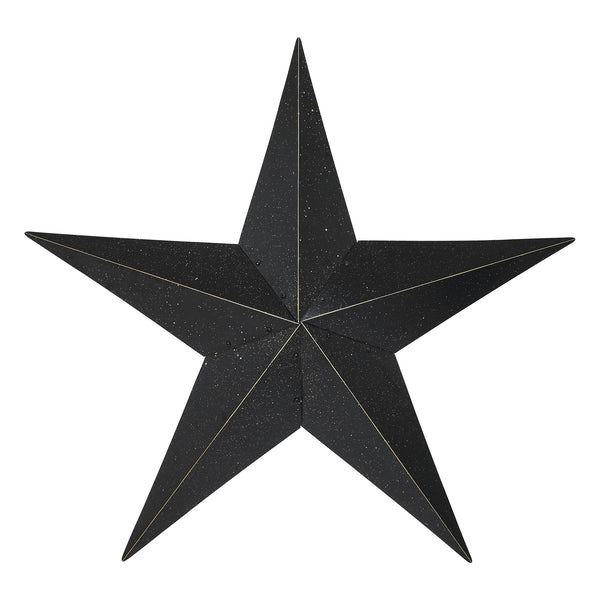 Metal Star Speckled Black Distressed 36x36
