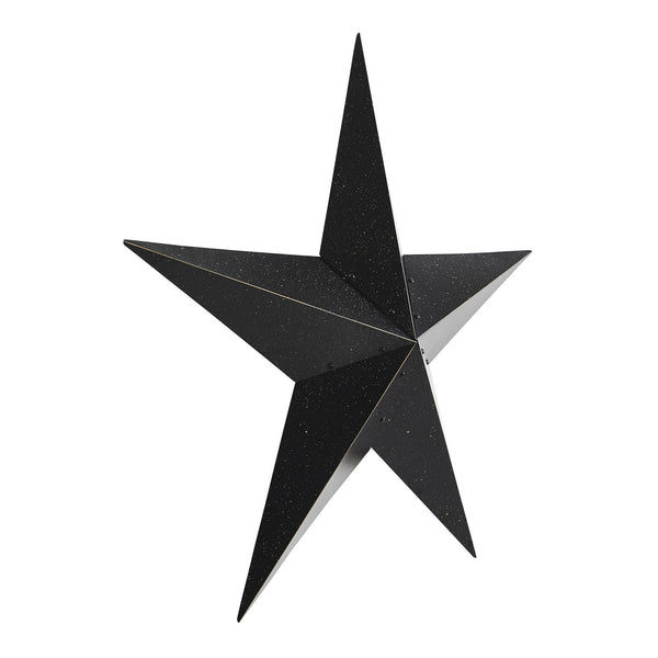 Metal Star Speckled Black Distressed 36x36