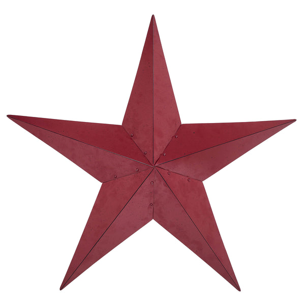 Metal Star Speckled Burgundy Distressed 36x36