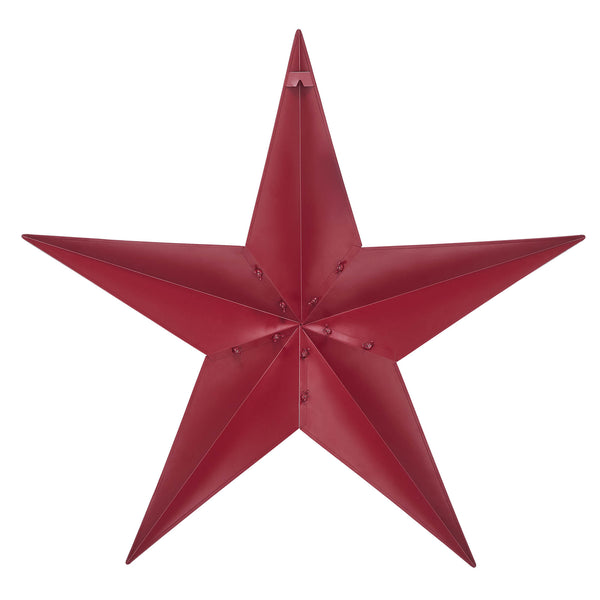 Metal Star Speckled Burgundy Distressed 36x36
