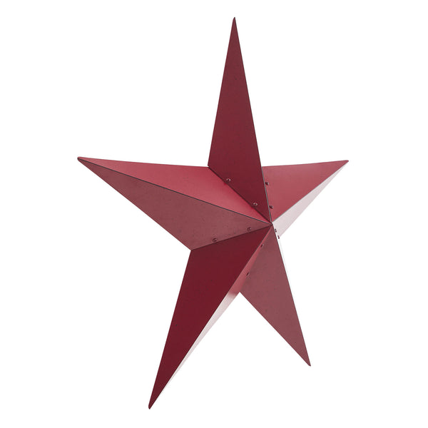 Metal Star Speckled Burgundy Distressed 36x36