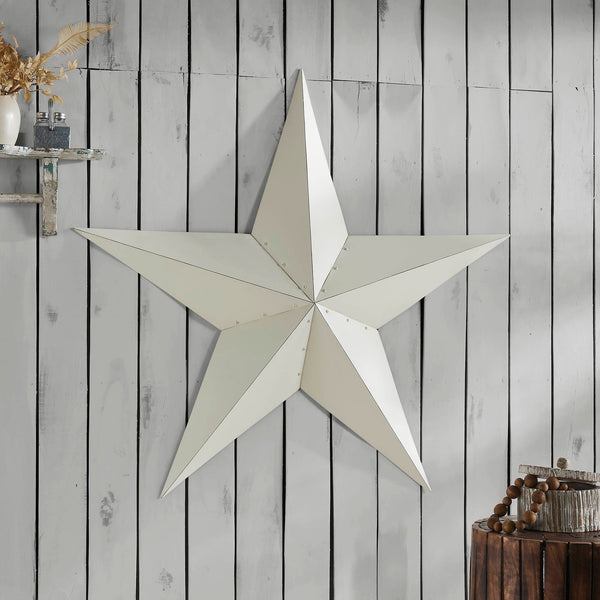 Metal Star Creme Distressed 48x48