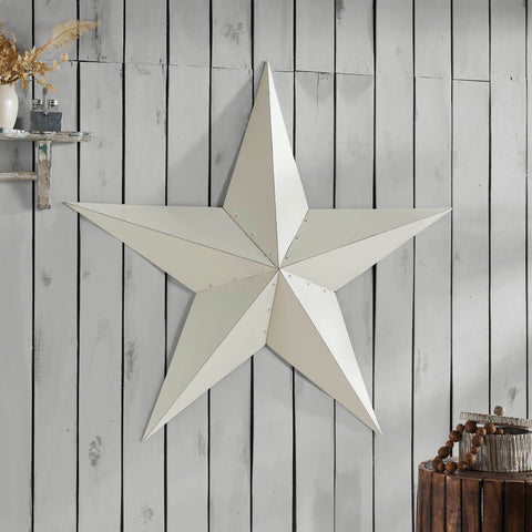 Metal Star Creme Distressed 48x48