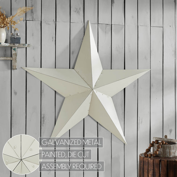 Metal Star Creme Distressed 48x48