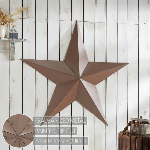 Metal Star Rust Brown Distressed 48x48