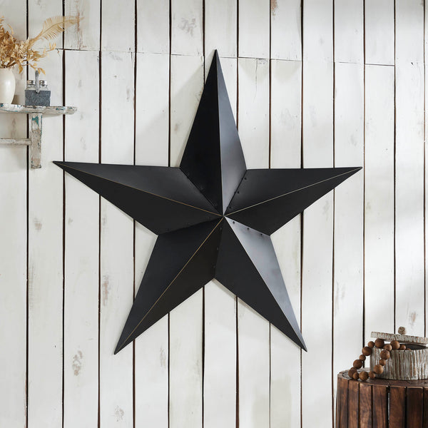 Metal Star Black Distressed 48x48