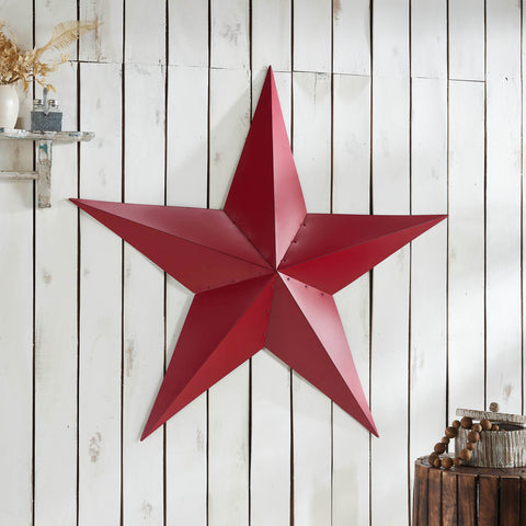 Metal Star Burgundy Distressed 48x48
