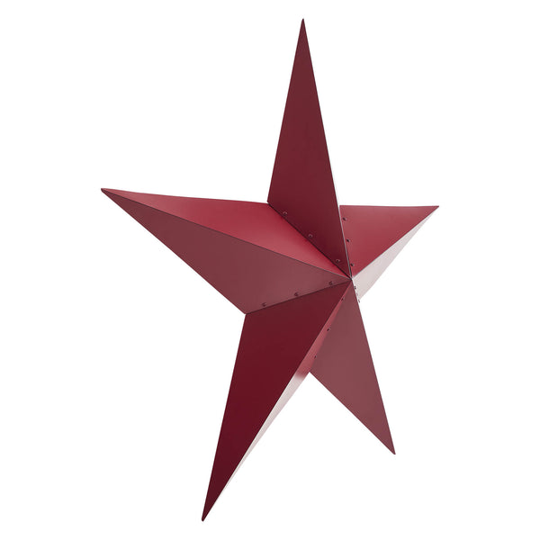 Metal Star Burgundy Distressed 48x48