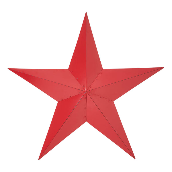 Metal Star Barn Red Distressed 48x48