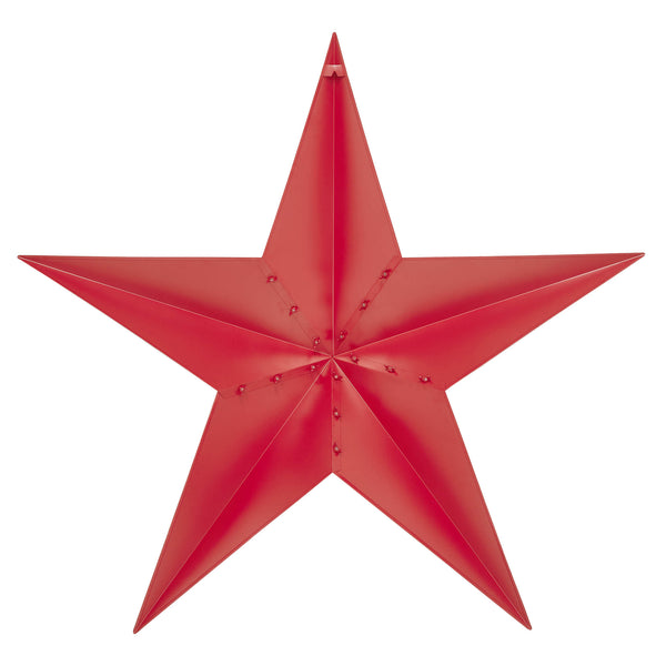 Metal Star Barn Red Distressed 48x48