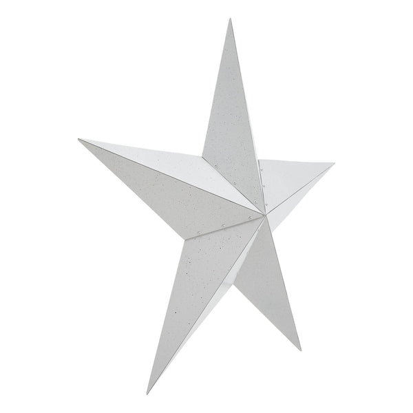 Metal Star Speckled White Distressed 48x48
