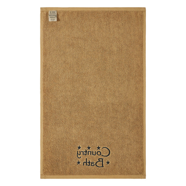 Black Country Bath Stars Tan Hand Towel Set of 2 16x26