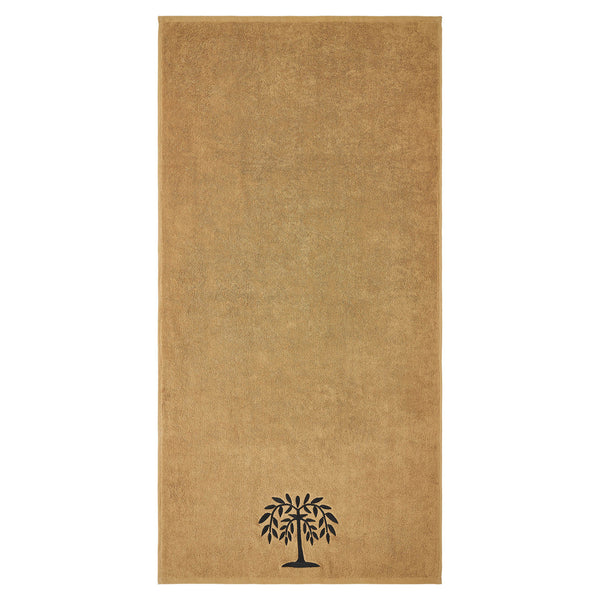 Black Willow Tree Tan Bath Towel Set of 2 27x54