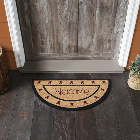 Connell Coir Welcome Rug Half Circle 16.5x33