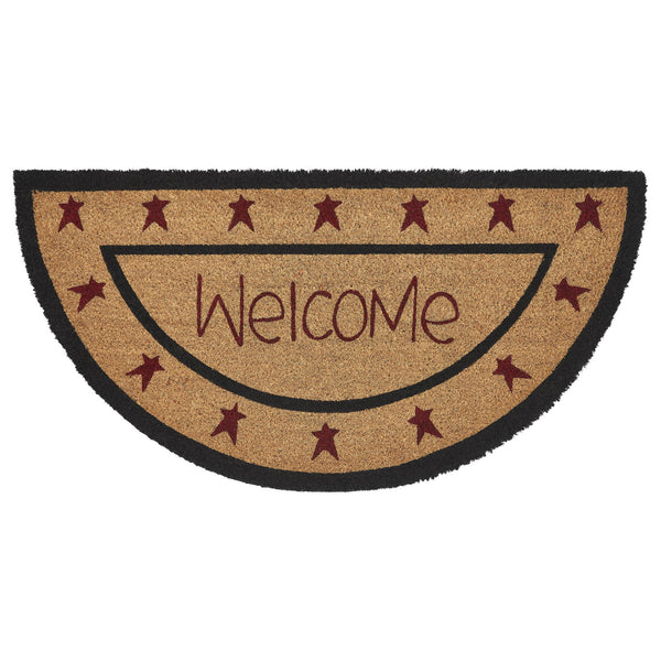 Connell Coir Welcome Rug Half Circle 16.5x33