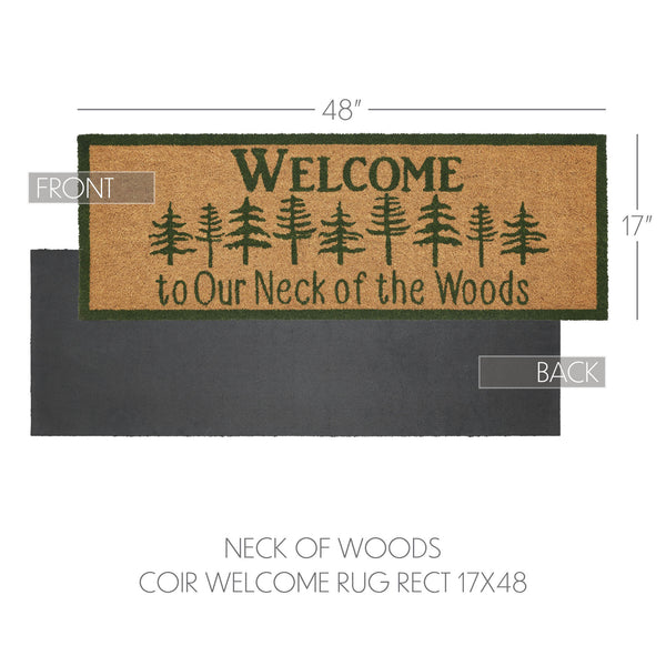 Neck Of Woods Coir Welcome Rug Rect 17x48