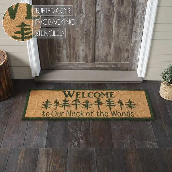 Neck Of Woods Coir Welcome Rug Rect 17x48