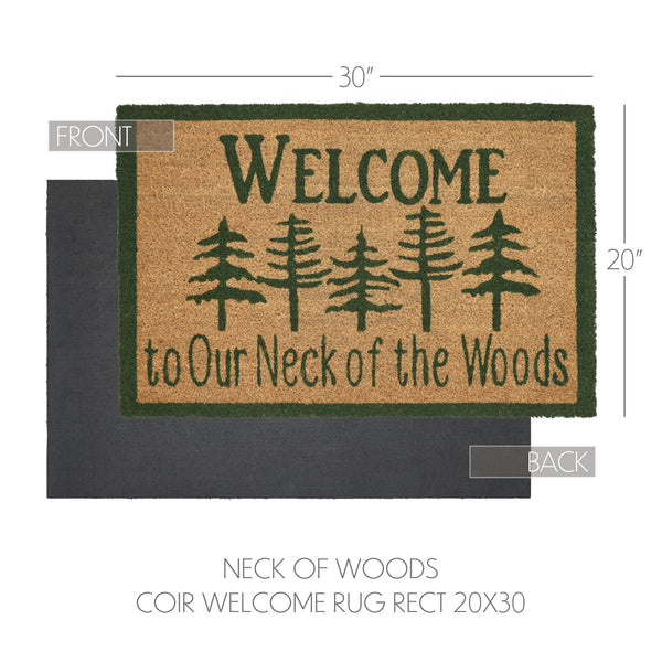 Neck Of Woods Coir Welcome Rug Rect 20x30
