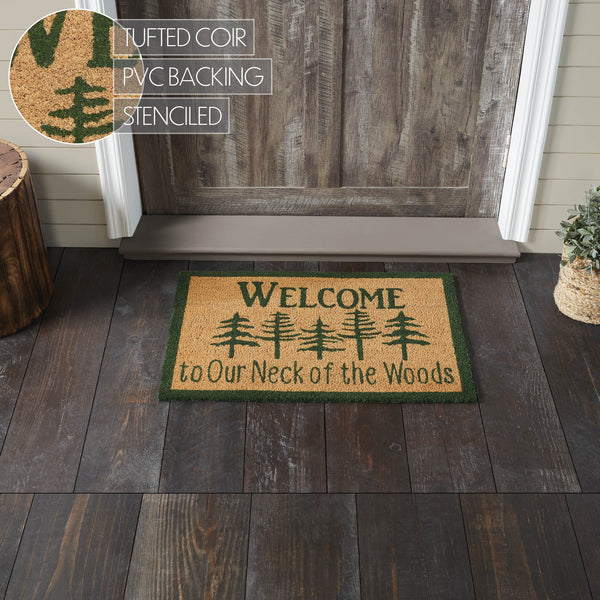 Neck Of Woods Coir Welcome Rug Rect 20x30