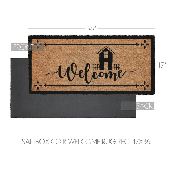 Saltbox Coir Welcome Rug Rect 17x36