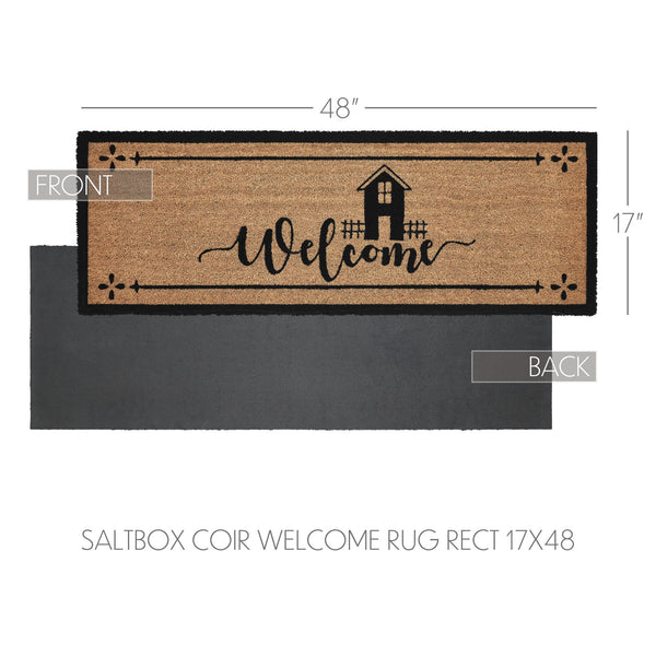 Saltbox Coir Welcome Rug Rect 17x48