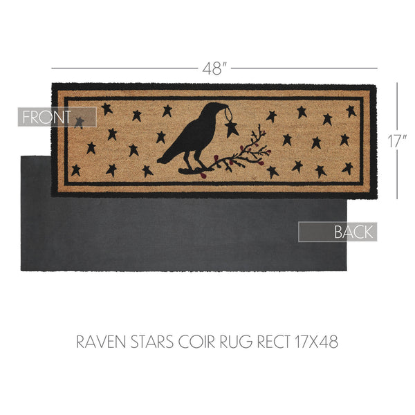 Raven Stars Coir Rug Rect 17x48
