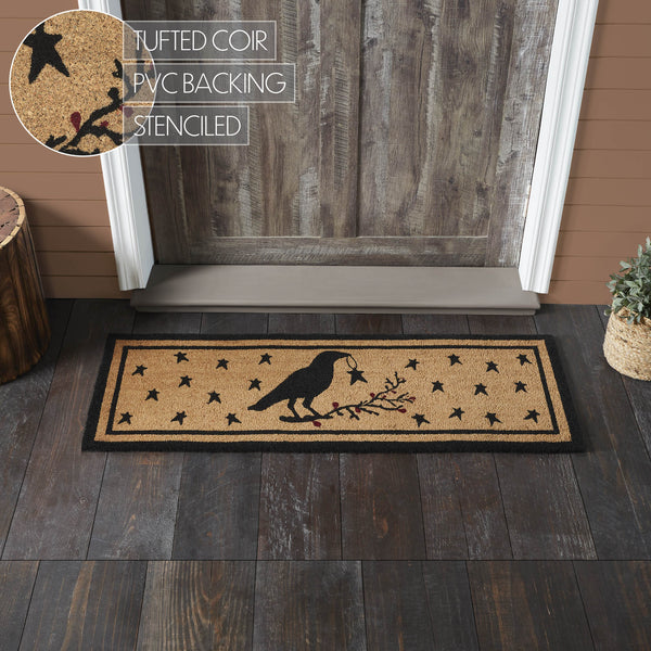 Raven Stars Coir Rug Rect 17x48