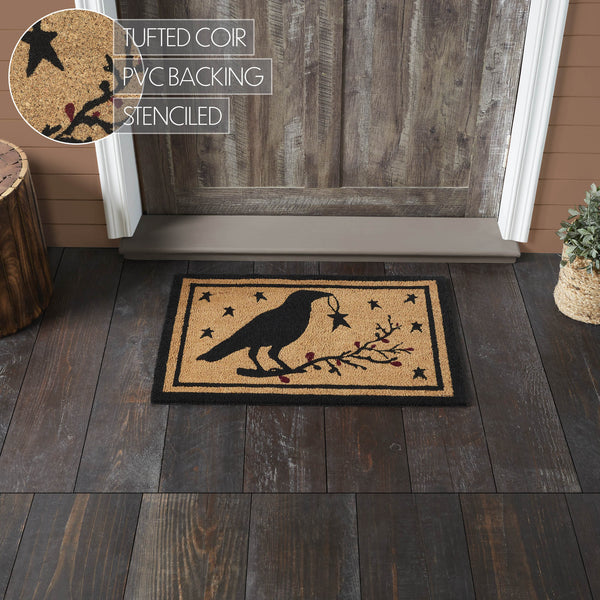 Raven Stars Coir Rug Rect 20x30
