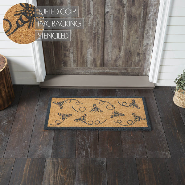 Buzzy Bees Coir Rug Rect 17x36