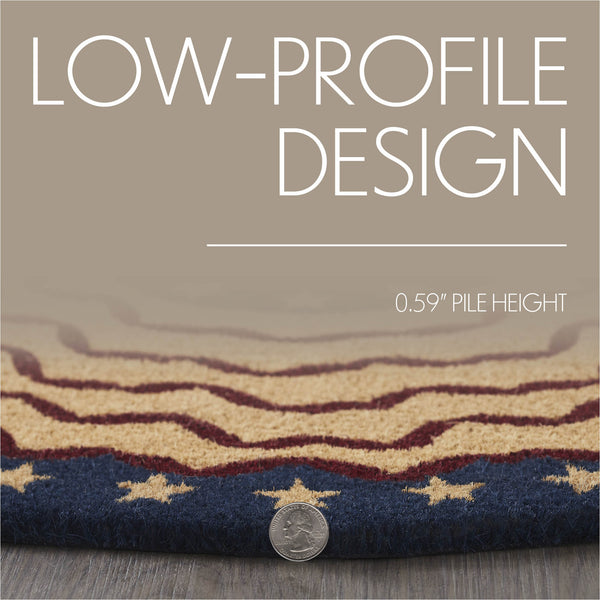 Bunting Flag Coir Rug Half Circle 16.5x33