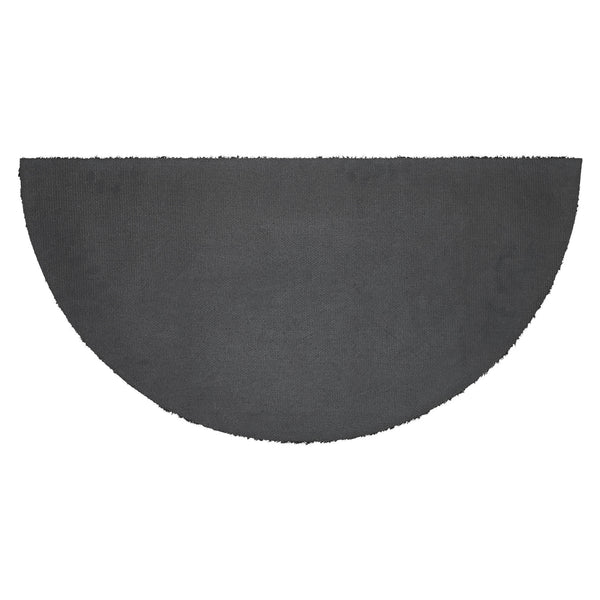 Welcome To Our Home Black Tan Coir Rug Half Circle 16.5x33