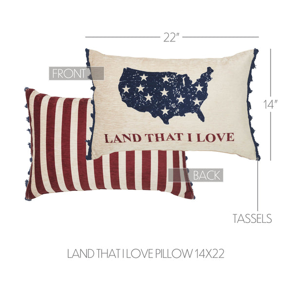 Land That I Love Pillow 14x22