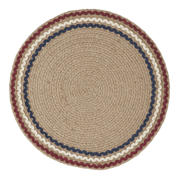 Red White Blue Ric Rac Trivet 12 Inch Diameter