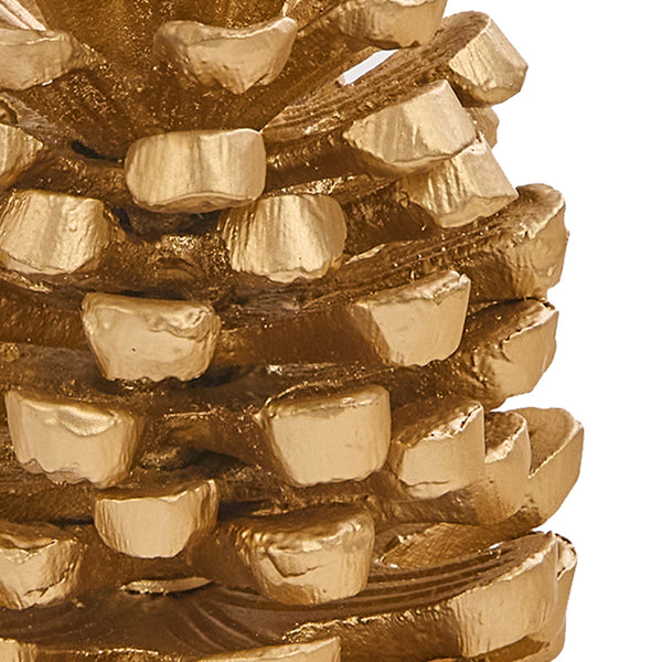 Pinecone Taper Holder 5" - Gold