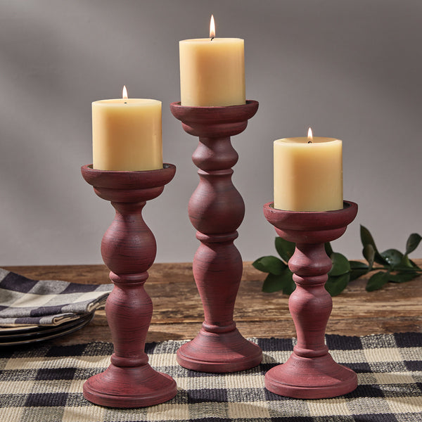 Cozy Farmhouse Pillar Holders Set of 3 