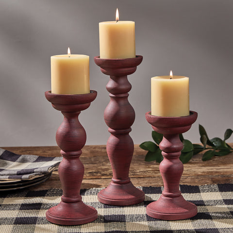 Cozy Farmhouse Pillar Holders Set of 3 