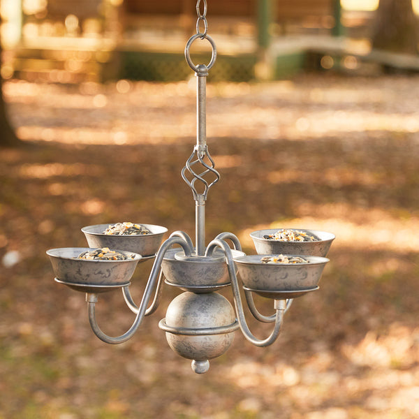 Vintage Pillar Chandelier/Bird Feeder