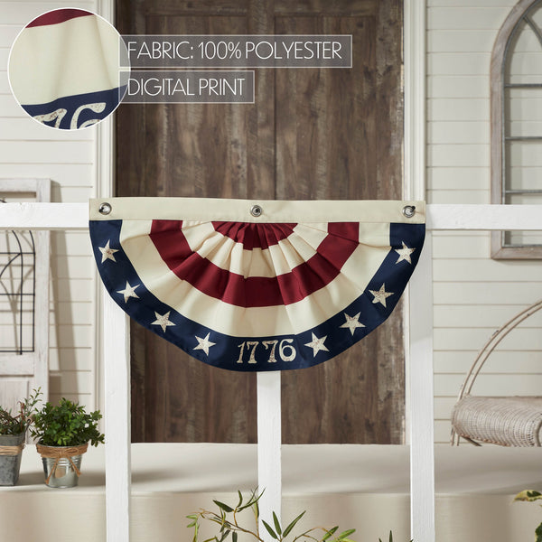 My Country 1776 USA Bunting Flag 12x24
