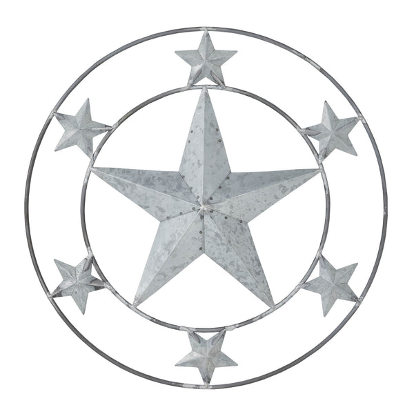 Metal Stars Round Wall Hanging 12.5x12.5