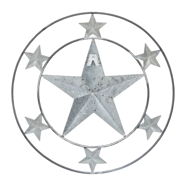 Metal Stars Round Wall Hanging 12.5x12.5