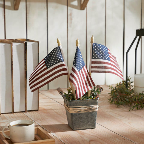 My Country American Flag Picks Set of 3. Visit website for free shipping offer. Primitive Country Farmhouse Home Decor. 