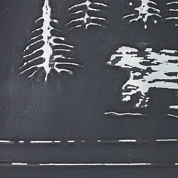 Black Bear Embossed Metal Lampshade- 12"